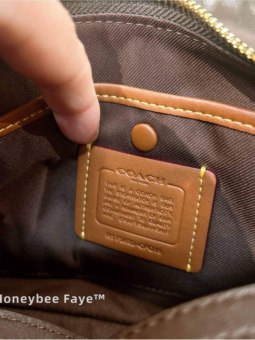 Coach soft Teri Brown Suede Croc-Embossed Shoulder Bag with Gold Hardware - Picture 6 of 7